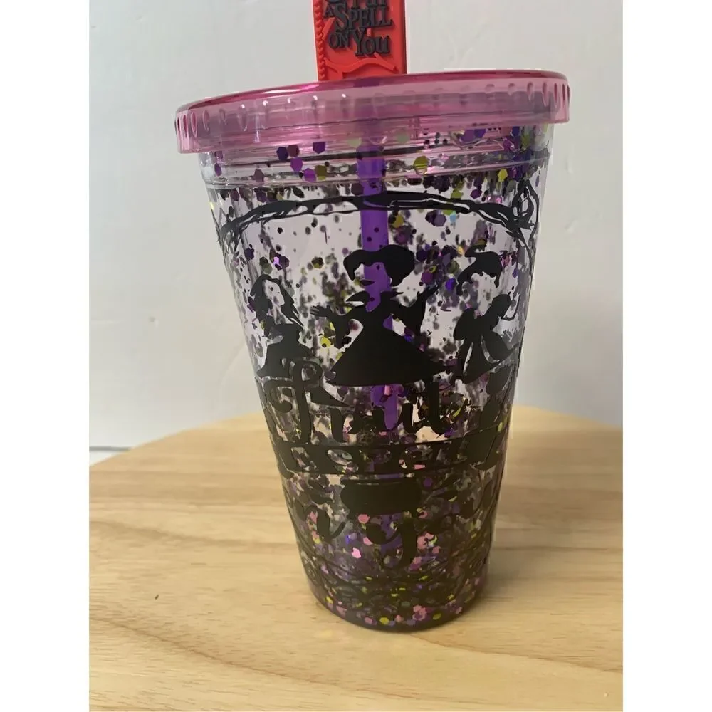 Hocus Pocus Sanderson sisters snow globe acrylic tumbler